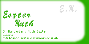eszter muth business card